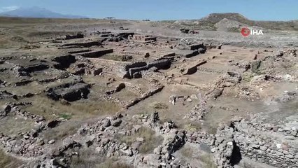 Kazı çalışmalarının aksadığı Kültepe Ören Yeri havadan görüntülendi