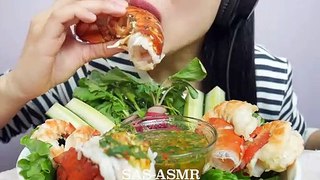 04.ASMR Giant Shrimp & Lobster with Spicy Seafood Sauce (EATING SOUNDS) NO TALKING  SAS-ASMR