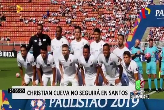 Christian Cueva no seguirá en Santos de Brasil