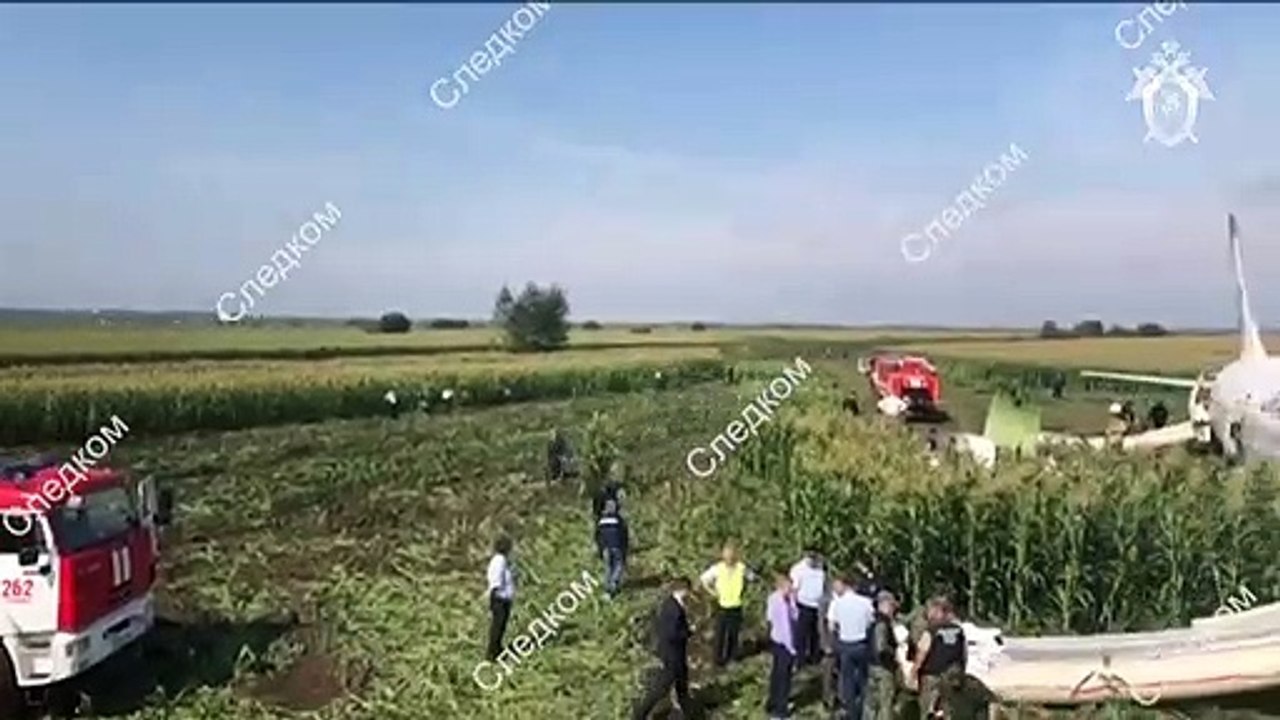 Russische Piloten nach Notlandung in Maisfeld als Helden gefeiert