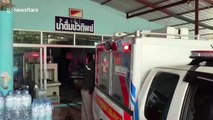 Thai worker rescued after getting hand stuck in water bottling machine