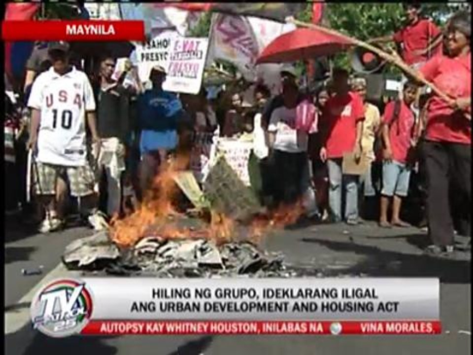 Urban poor groups protest in Manila