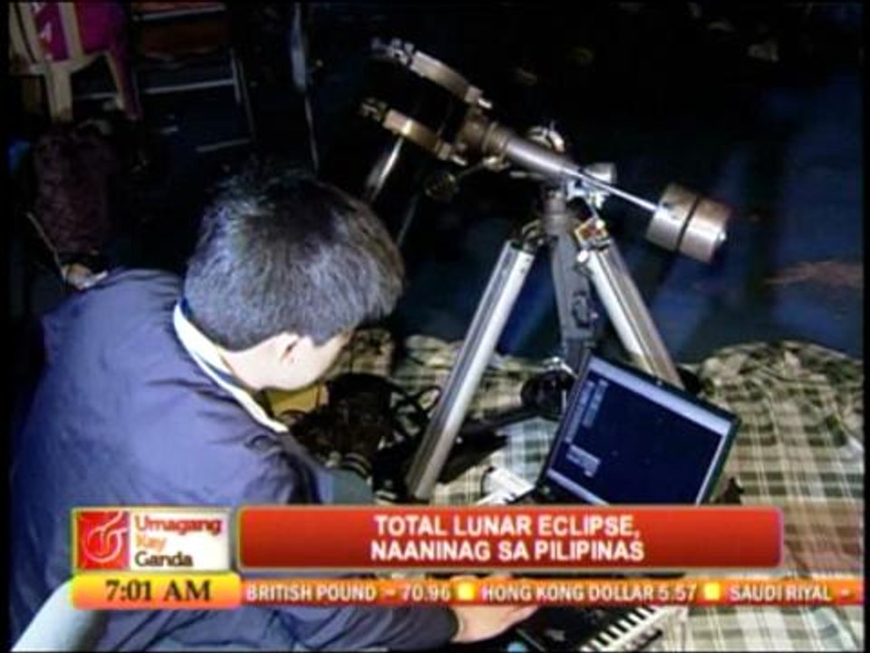 Total lunar eclipse seen in the Philippines
