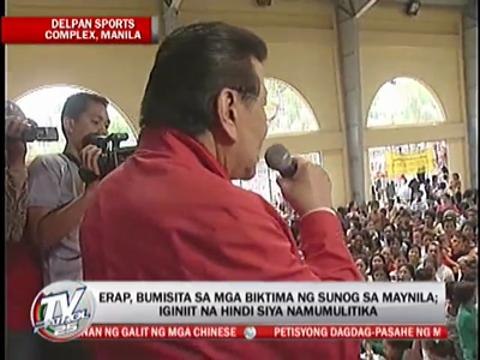 Manila fire victims get free shower, relief goods, cash