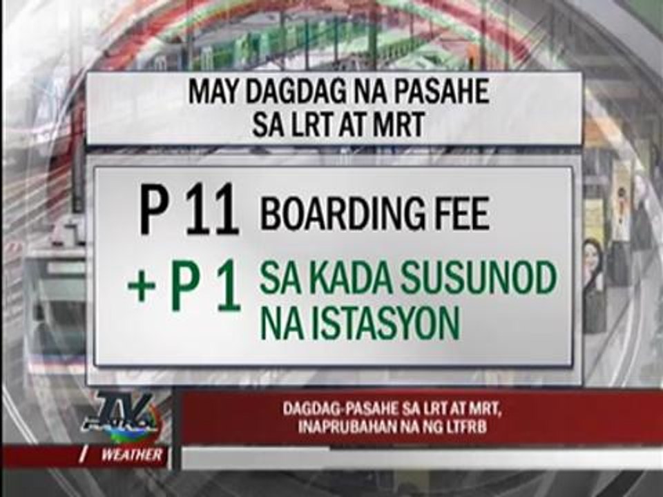 MRT, LRT fare hikes approved