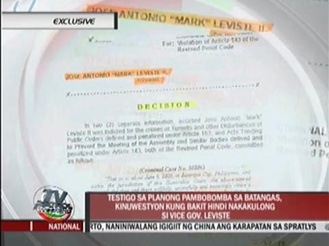 EXCLUSIVE: Witness in 2007 Batangas bombing scheme speaks up