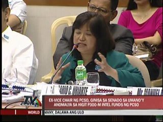 Ex-PCSO official grilled in Senate