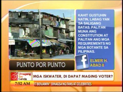 Punto por Punto: Should squatters vote?