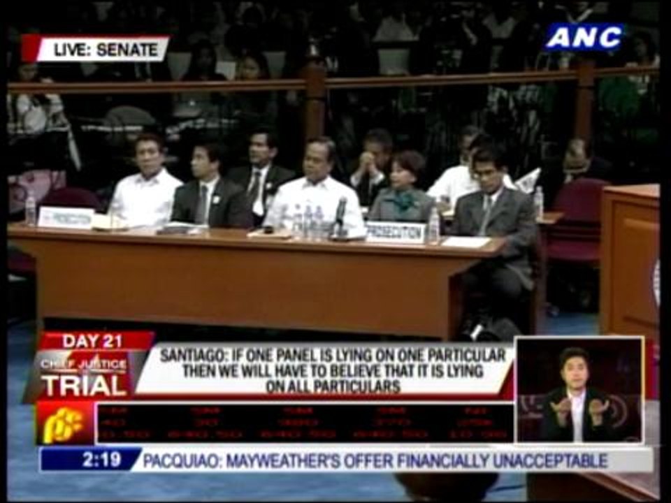 Miriam has palpitations in impeach trial