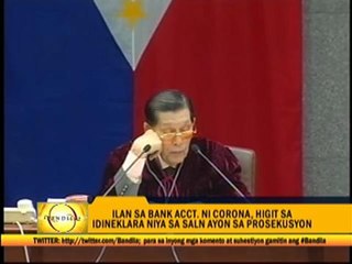 Corona's bank accounts bared