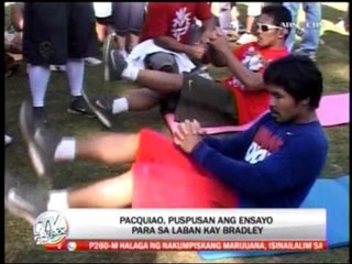 Pacquiao makes time for training, bible study