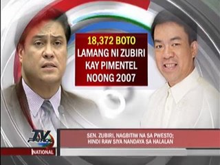 Zubiri announces resignation