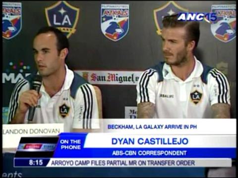 Dyan Castillejo reports on Beckham, Galaxy press con