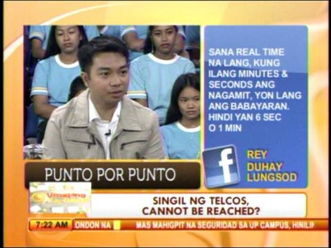 Punto por Punto: Singil ng telcos, cannot be reached?