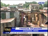 Informal settlers in Old Balara block demolition of shanties