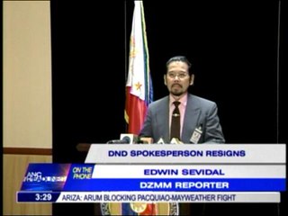 DND spokesperson resigns