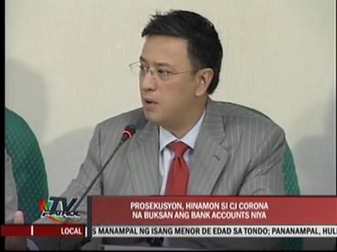 Corona asks SC to stop impeachment trial