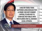 Mancao lawyer dares Lacson to stop hiding