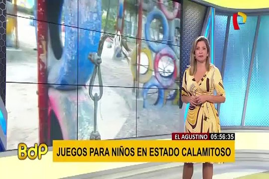 El Agustino: juegos en mal estado en parque son un peligro para niños
