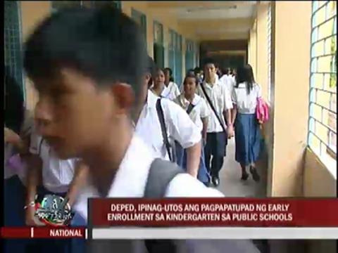 DepEd orders early enrollment in kindergarten