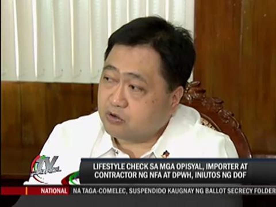 DOF orders lifestyle check for rice importers, DPWH contractors