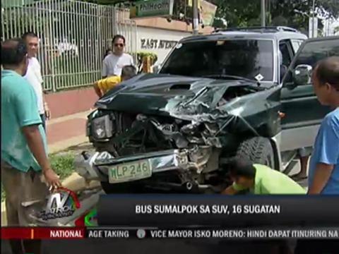 16 hurt in bus accident in front of hospital