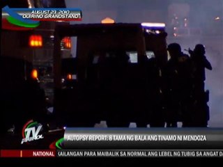 Autopsy report shows Mendoza shot 8 times