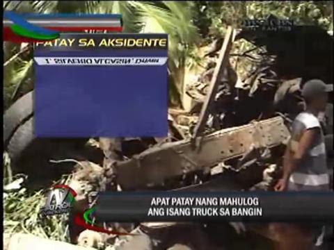 4 die as truck falls off cliff in Sarangani