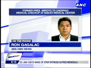 Rep. Gloria Arroyo arrives at Makati Medical Center