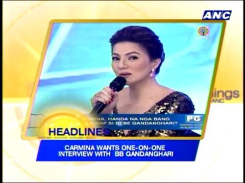 Carmina hopes to interview BB Gandanghari