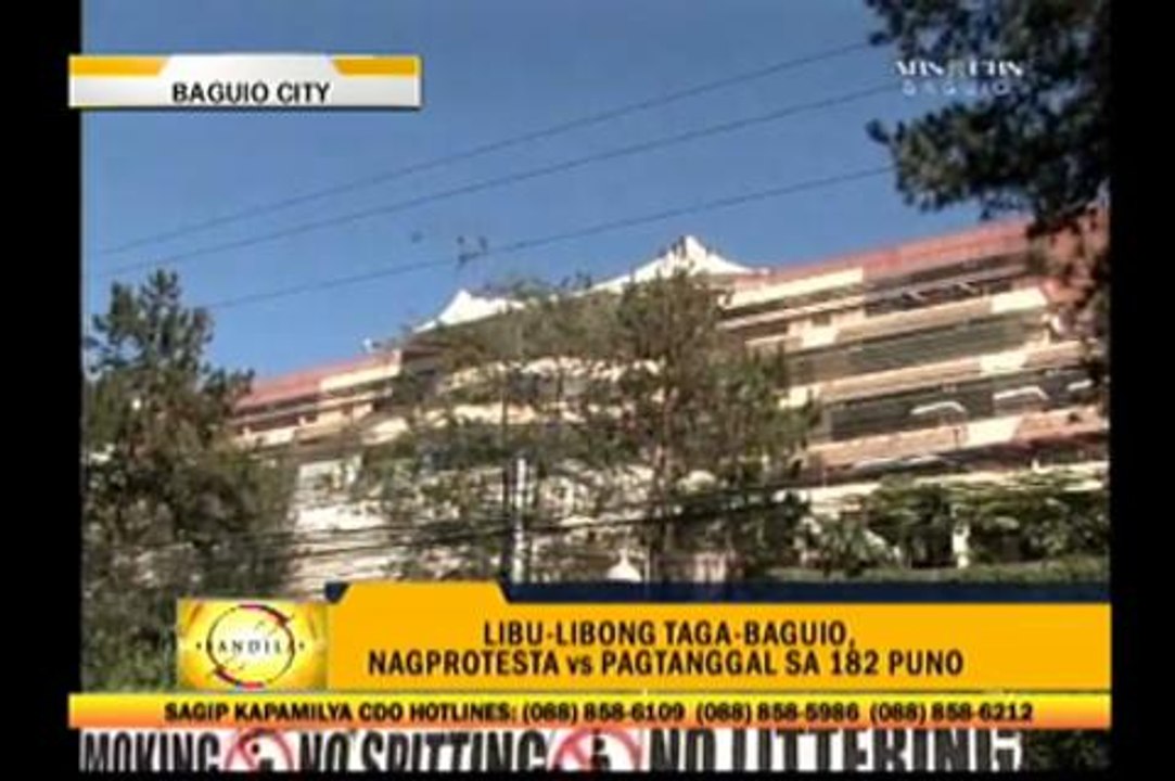 Thousands protest tree-cutting in Baguio mall project