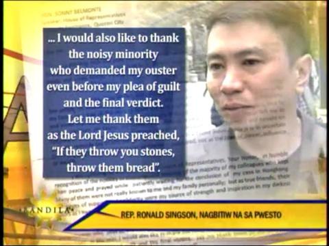 Ilocos Sur Rep. Ronald Singson resigns