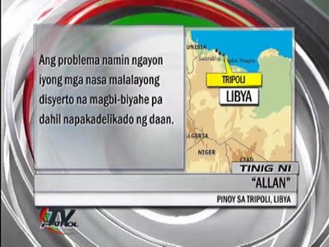 Libya turmoil preventing Pinoys from leaving
