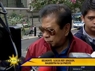 Singson to resign this week: Belmonte