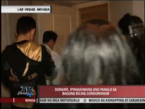 Donaire celebrates win in house warming