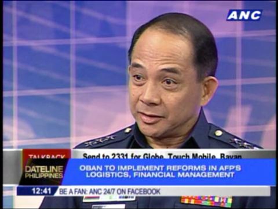 Oban promises regular report on AFP reforms