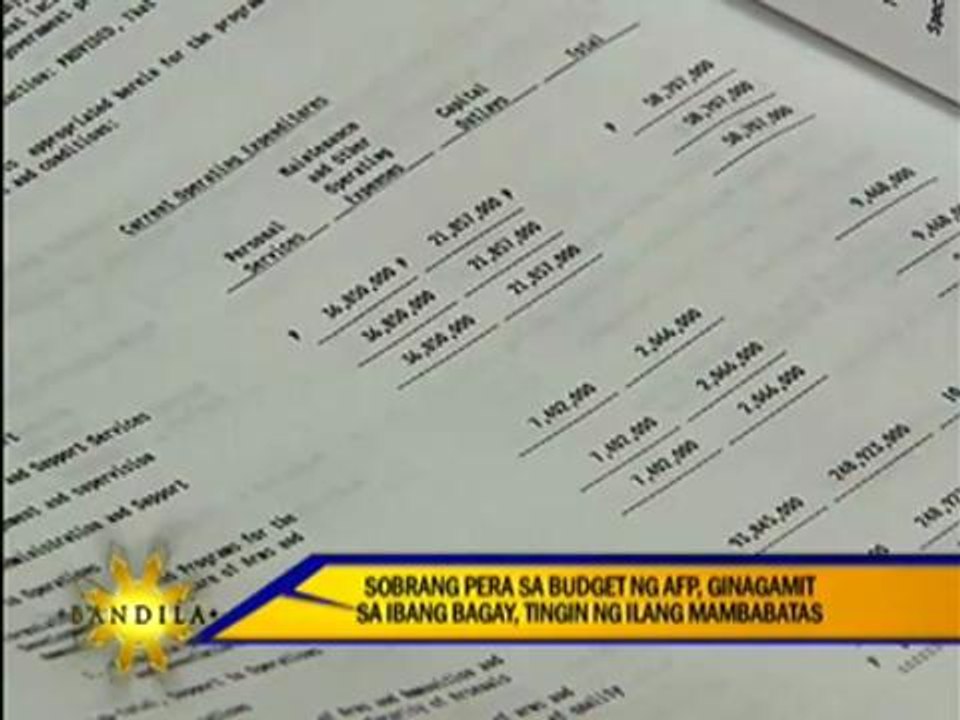 AFP budget surplus used on other things