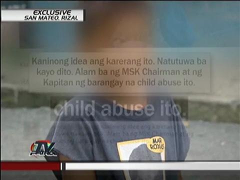 Barangay officials in San Mateo face ‘child abuse’ raps