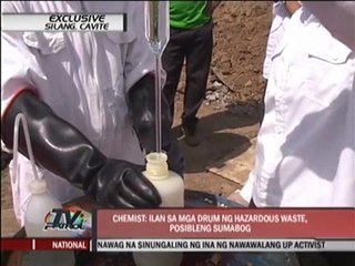 Hazardous waste in Cavite may explode