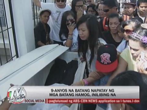 Kid killed by ‘batang hamog’ laid to rest