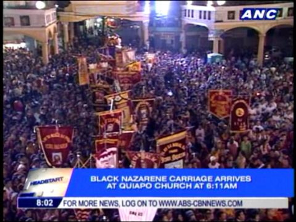 Nazarene finally arrives in Quiapo church