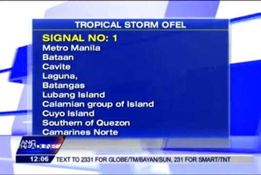 Metro Manila, several provinces placed under a storm signal