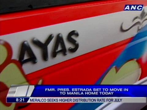 Erap moving to Manila