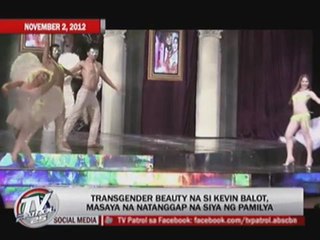 Transgender beauty happy with family's support