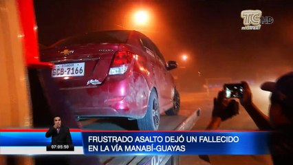 Frustran el robo de un cargamento de camarón en la vía Manabí - Guayas