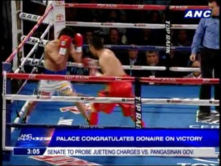 Palace congratulates Donaire on victory