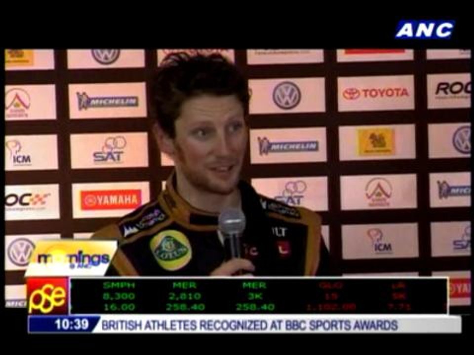 Grosjean wins Race of Champions_BCCOMMA92499633-C7FB-48EF-B86F-39D2E16AABD7_ revels in victory