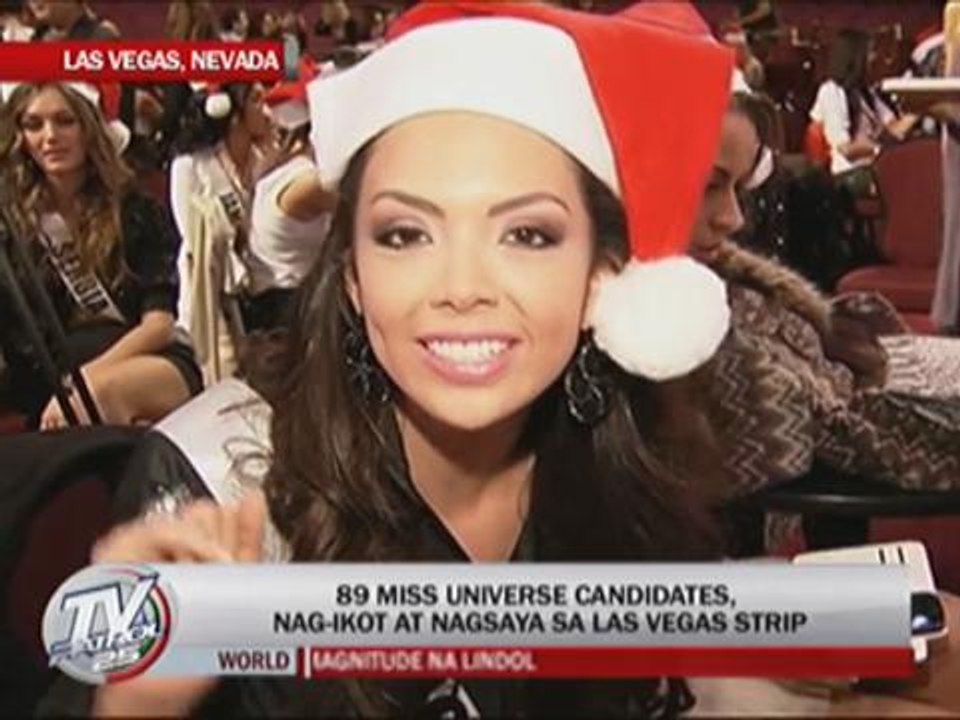 Janine, Miss Universe bets tour Las Vegas Strip