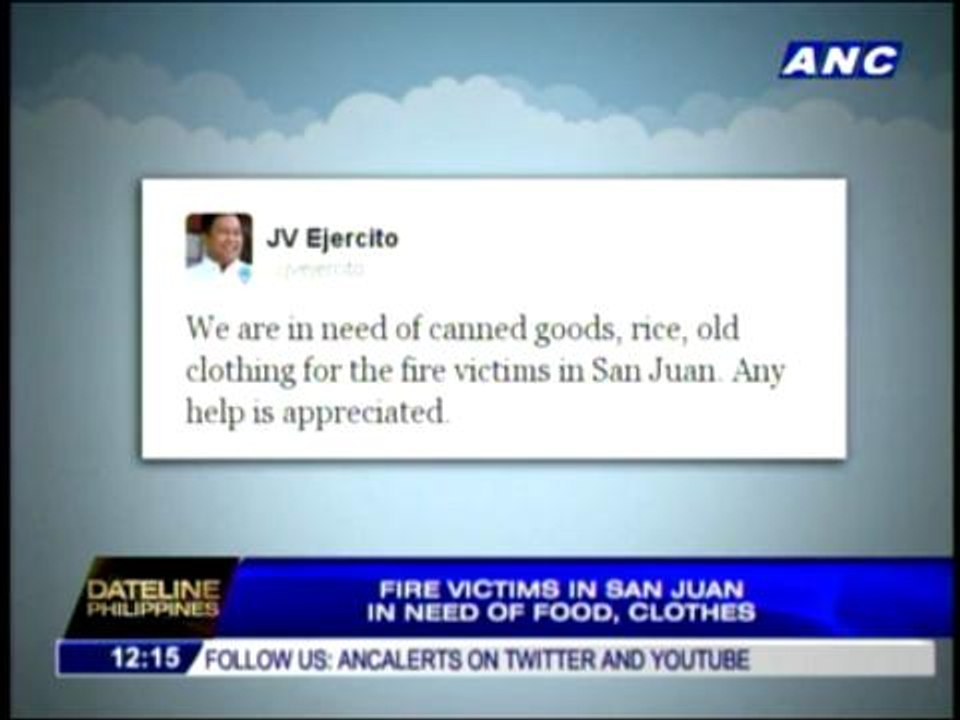 JV Ejercito cries for help for fire victims