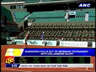 Sharapova pulls out of Brisbane tourney